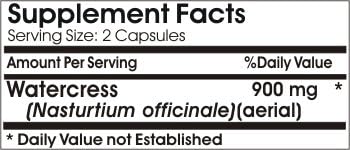 Watercress 900mg ~ 180 Capsules - No Additives ~ Naturetition Supplements