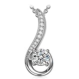  ANGEL NINA Geschenk Muttertag für siedamen kette damen halskette silber modeschmuck kette geburtstagsgeschenk für frauen mama mädchen festival schmuck damen jahrestag geschenk