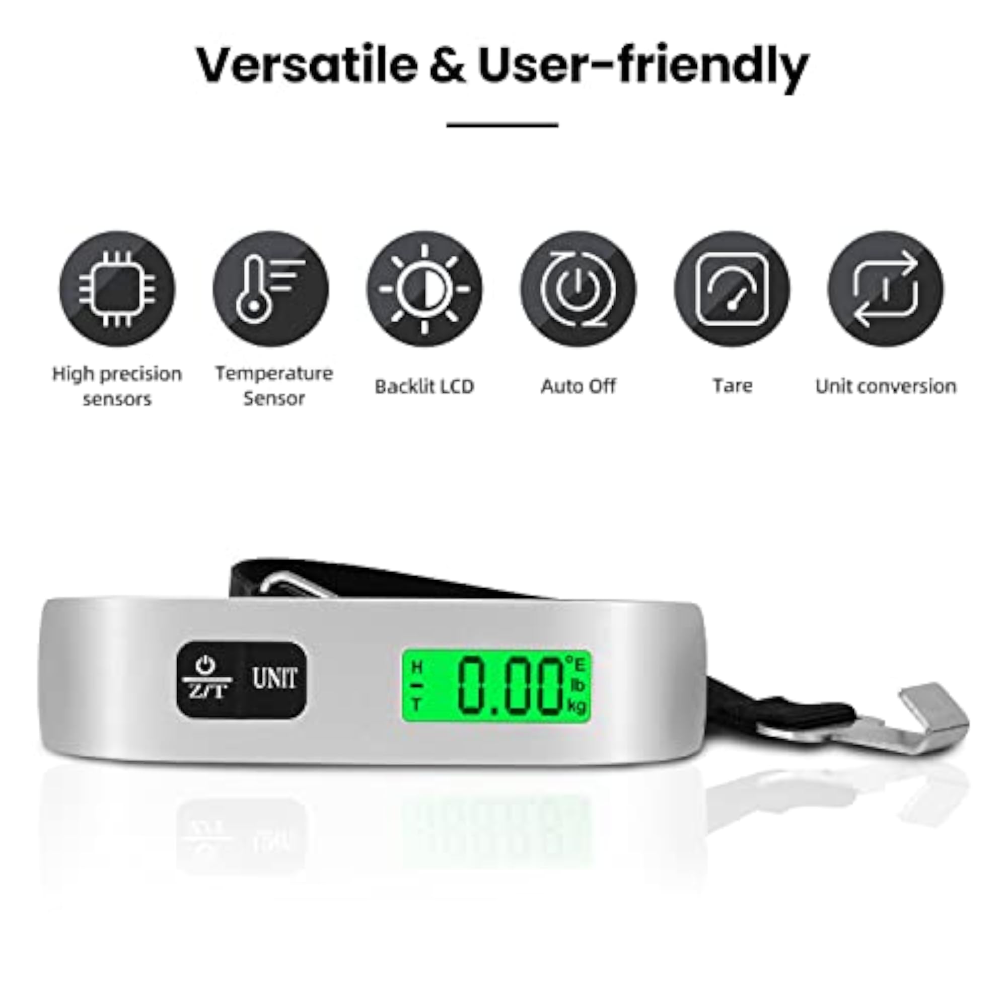 Digital Luggage Scale, Portable Hanging Baggage Scale