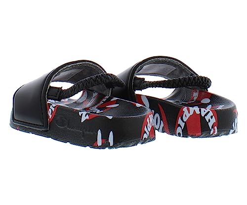 Champion Ipo Smile Slide Infant/Toddler Shoes Size 6, Color: Black/Red-Black
