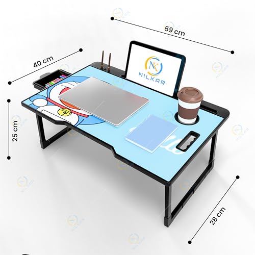 Image of Study Table Bed Table Premium Laptop Table /Foldable and Portable Wooden /Writing Desk for Office /Home /School (COTTED DRMS)