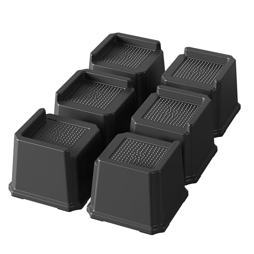 Napnapday Bed Risers 3 Inch Heavy Duty 6 Pack Oversized Bed...