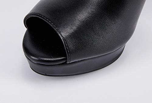 Image of Fashare Womens Peep Toe Platform Heels Sexy Sandals Strappy Lace Up Tie Stilettos Dress Pumps Shoes
