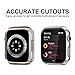 6 Pack Case for Apple Watch Series 3/2/1 38mm with Tempered Glass Screen Protector, BHARVEST High Definition Scratch Resistant Hard PC Bumper Cover for Apple Watch Accessories (6 Colors, 38mm)
