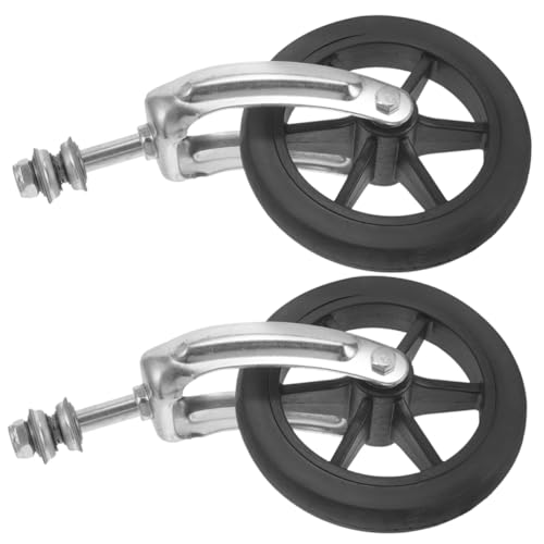 BUTIFULSIC Wheelchair Accessories Set Wheelchair Front Fork with Bearings Replacement Wheels for Wheelchair