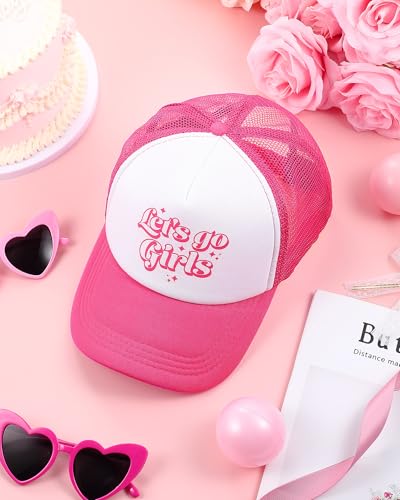 Image of Jecery 10 Pcs Trucker Hat for Women, Bach Party Mesh Baseball Cap for Bridal Shower Wedding Bach Party Favors