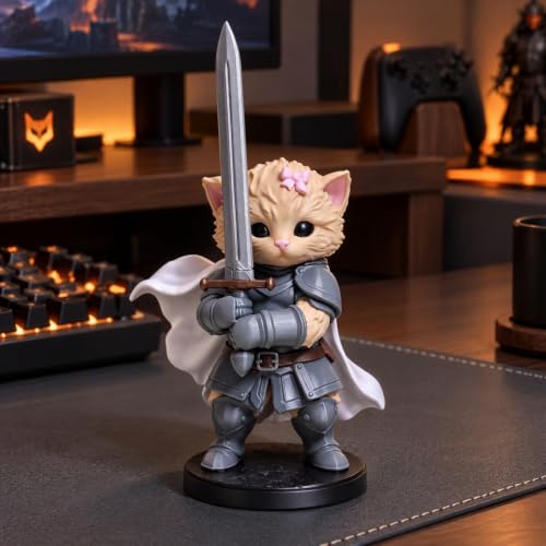Bidobibo 3D Printed Cats Knight Figurines Animals Cat Toys for Desk Decor - image 7