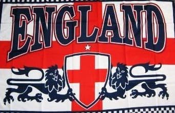 5Ft X 3Ft 5'X3' Flag England 2 Lions St Georges Cross Day English
