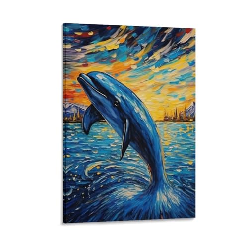 Image sur toile dauphin de qualité supérieure pour une décoration haut de gamme