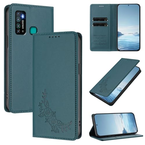 �X�}�z�P�[�X �Ή��@�� for Tecno Camon 15 Air/Camon 15 / Spark 5,�Ή��@�� for Infinix Hot 9 (Pro) / Note 7 Lite �yRFID�u���b�N�z�y�J�[�h�z���_�[�t�����z �}�O�l�b�g�J��