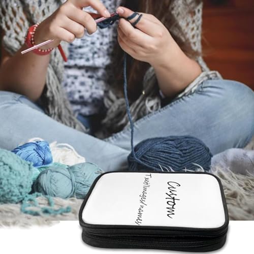 Image of Personalized Crochet Hook Case Custom Crochet Organizers and Storage for Travel