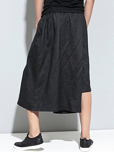 ELLAZHU Men Summer Casual Wide Leg Capri Pants GYM136, One Size2