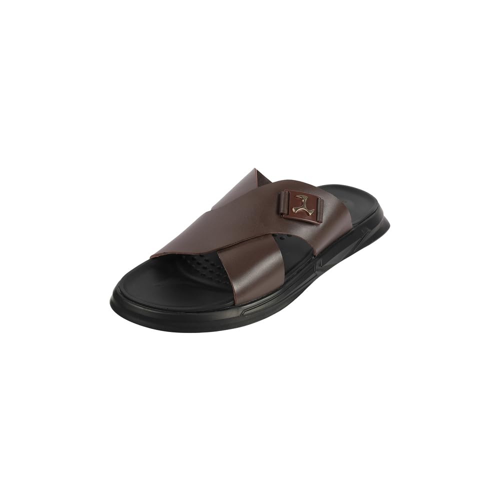 mochi Men Contemporary Leather Comfortable Slippers-picture-41