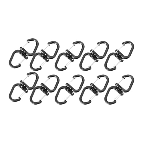 F Fityle Ganchos giratorios en S, Cierres de Garra de Langosta, multifuncionales, Resistentes, para Mochila, Ganchos a presión para Acampar, Senderismo y, 3.8 Cm X 1.7 Cm