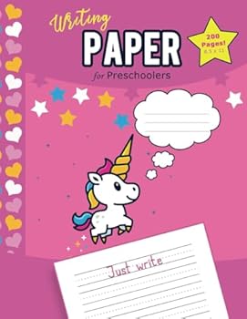 Paperback Writing Paper for Preschoolers: 200 pages handwriting worksheets Book