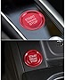 LECART for Audi Accessories A4 A5 A6 A7 Q5 Red Car Engine Start Button Cover Stickers Auto Interior Decoration Metal Decor Trim 2Pcs
