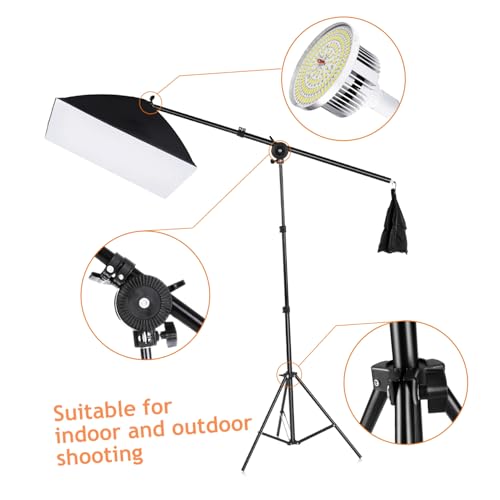 Image of Operitacx 1Set Softbox Lighting Kit with Remote Control Photography Equipment Double Color Temperature Bulb Stand Carry Bag for Studio Use for Portrait Video