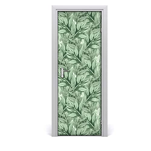 Fondo de pantalla de hojas para puertas salón comedor DIY 85x200 cm 2