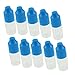 Newzoll 10Pcs 5 ml Empty Plastic Clear Dropper Bottles E-juice E-Liquid Childproof, Blue Cap