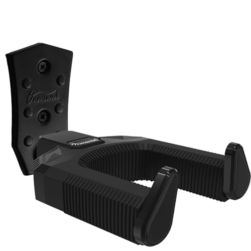 Guitar Wall Mount, Auto Lock Guitar Hanger, Black Metal Guitar Wall Hangers Headstock Shape, Guitar Holder Hook Wall for Classical, Acoustic, Electric Guitar, Banjo, Gift for Guitar Player