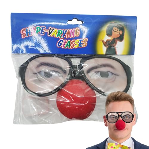Gafas de disfraz divertidas, juguete divertido para gafas, juguete ligero para Halloween, reunión familiar, fiestas de cosplay, día de los inocentes