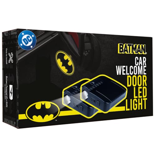 Image of Involve DC Batman 1989 Logo Projector LED Car Door Light -Set of 2 Pcs - Wireless Welcome Light with Shadow Ghost Logo | OFFICIAL Licensed DC MERCHANDISE from Warner Bros| Car accessories 2025