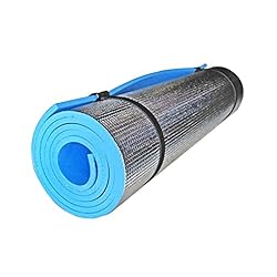 Almohadilla para dormir de espuma: alfombra de cam...: Hecho con un respaldo reflectante térmico especial que tiene propiedades de aislamiento térmico, para calor y comodidad al dormir. La alfombra de picnic de aluminio es resistente a las manchas, resistente al polvo, resistente al agua, resistente a hu...