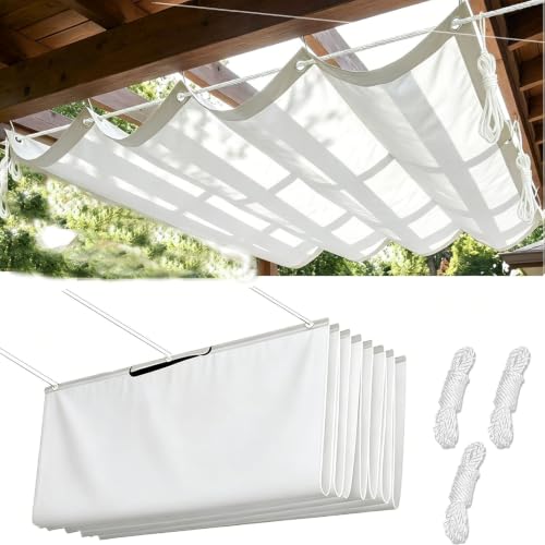 Toile ombrage rétractable imperméable contre intempéries 190 x 430 cm sable