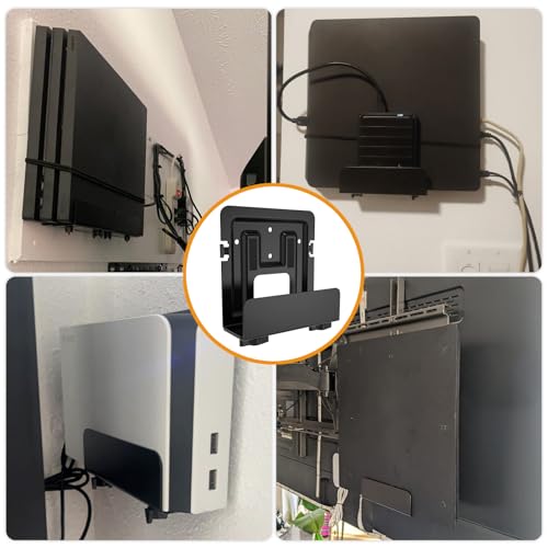 Cable Box Mount, Modem Mount, Adjustable Cable Box Wall Mount Bracket for Small and Wide Devices, Compatible with Media Players, Cable Boxes, Modems, DVD Players