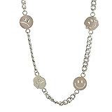 Smiling Face Chain Necklace Aesthetic Stainless Steel Emo Necklace for Egirl Eboy Men Women (17)