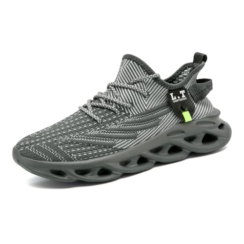 Image of Mens Running Shoes Gym Slip on Sneakers Non Slip Walking Tennis Sports Work Athletic Workout Casual Lightweight Breathable Fashion