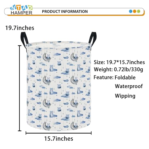 Image of NTAOHAMPER Goody Bear Laundry Hamper,Laundry Basket,Baby Nursery Hamper,Waterproof Storage Bin,Clothes Organizer Basket,Room Decor(Goody Bear)