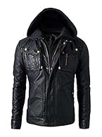 Real Leather Jacket Two Front Flap Pockets Two Waist Pocket Front Zip and Snap Closure