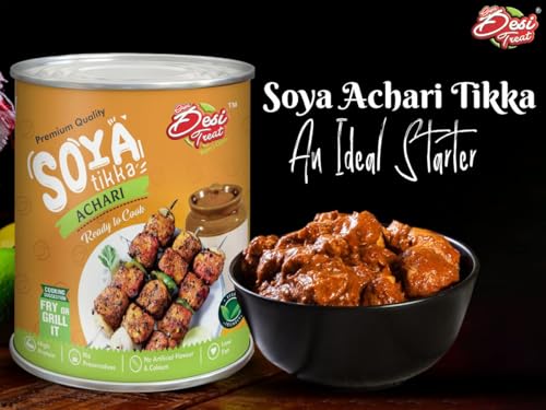 Desi Treat Achari Soya Tikka (Ready to Cook), 800g