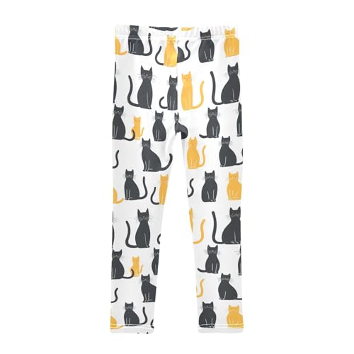 Cute Cat Animal Girls Casual Leggings for Kids Printed Long Pant Bottoms Stretch and Soft2