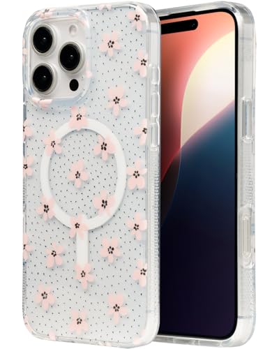 Coque Luxe Graphène iPhone 16 Pro Max ZAGG Milan Snap Transparente Florale