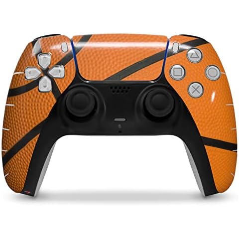 WraptorSkinz Skin Wrap compatible with Sony PS5 DualSense Controller Basketball (CONTROLLER NOT INCLUDED) Cover