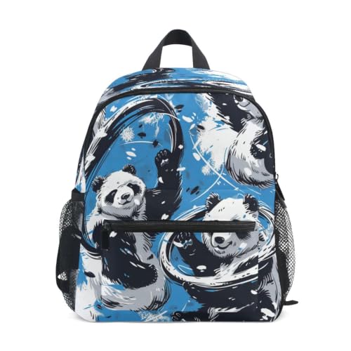 Sac d'école maternelle pandas blancs noirs pour cartable préscolaire enfant