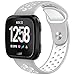 CAVN Compatible Fitbit Versa Bands for Men Women, Sweat Resistant Replacement Accessory Strap Bracelet Compatible Fitbit Versa Smartwtach (1 Pack/S-5.5"-6.8", Grey/White)