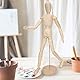 Menschliche Figur Modell, Künstler Holzpuppe mit Basis und beweglichen Gliedmaßen Zeichnungsmodell Menschliche Figur Spielzeug für die Heimdekoration Zeichnung Die menschliche Figur