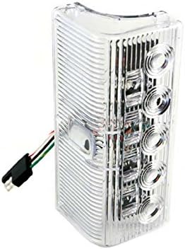 Innovative Lighting L.E.D Wrap-Around Trailer Tail Light for Trailer - Stop, Turn and Tail Light Functions - Red Diodes on Clear Lens - Single (290-4500)