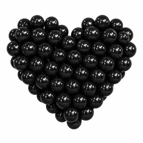 Image of 100pcs Small Black Balloons 5 inch Metallic Chrome Latex Helium Shiny Mini Balloon for Party Decorations