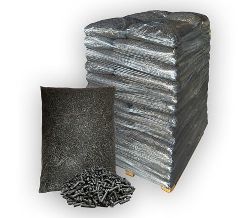 PINI Sonnenblumenschalen Pellets 960 kg Palette Durchmesser 8 mm Heizpellets Einstreupellets (Alternative für Holzpellets)