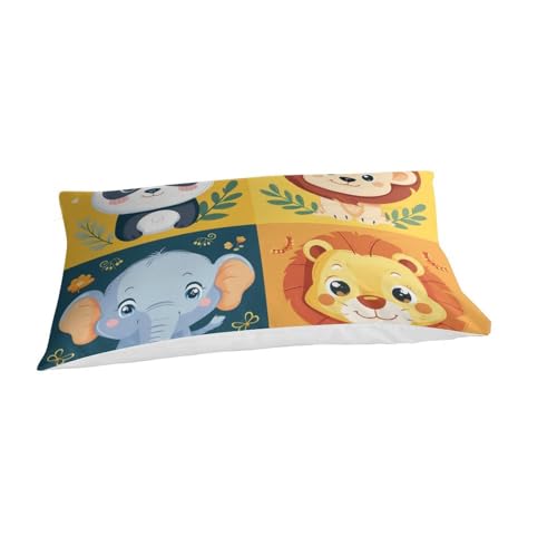 Housse de couette éléphant impression 3D microfibre respirante 135x200 - 3