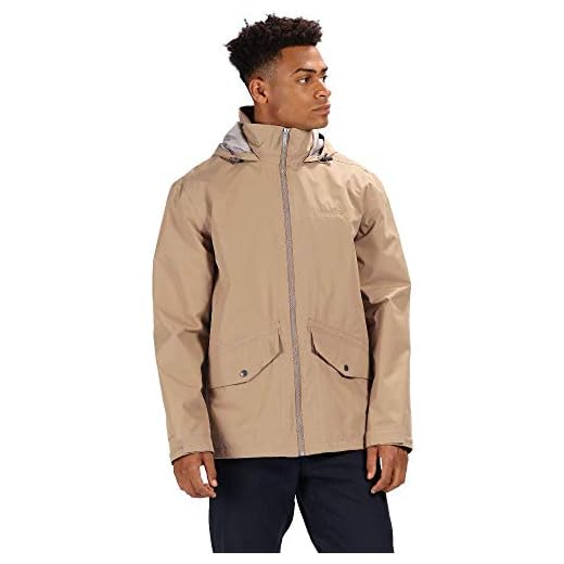 Regatta Hartigan Waterproof and Lined Hooded Outdoor Chaqueta, Hombre, Camel Oscuro, Talla S
