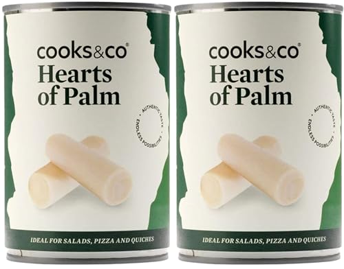 Cooks & Co Hearts of Palm 400g (Pack of 2) - Tender & Versatile Gourmet Vegetables for Salads Stir-Fries and Appetisers
