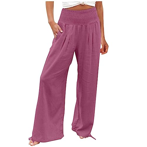 Pantalon en lin femme léger idéal pour vos vacances à la plage et sorties