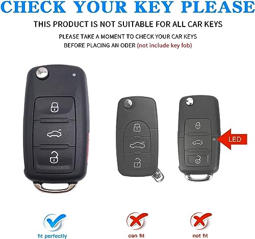 Coque de clé VW effet carbone et métal : protection premium 3 boutons - 2