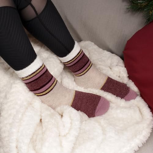 Image of BambooMN Women's Double Layer Thick Cabin Winter Socks - 3 Pairs