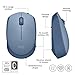 Logitech M170 Wireless Mouse for PC, Mac, Laptop, 2.4 GHz with USB Mini Receiver, Optical Tracking, 12-Months Battery Life, Ambidextrous - Blue Grey